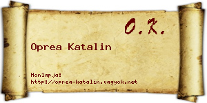 Oprea Katalin névjegykártya