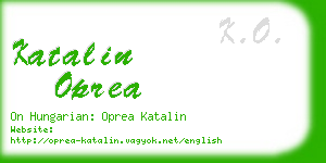 katalin oprea business card